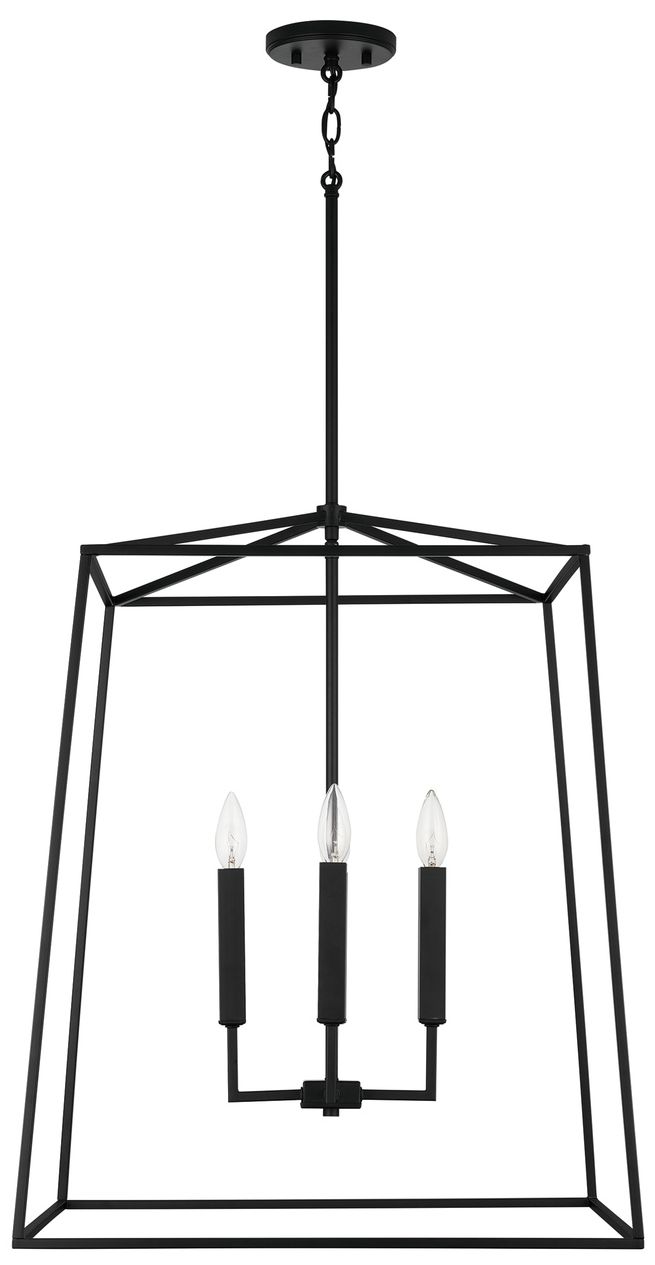 Image 2 Capital Lighting Thea 4 Light Foyer 22" Matte Black