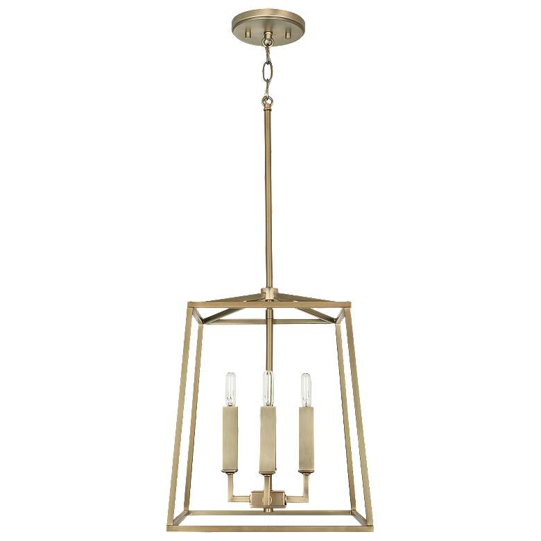 Image 1 Capital Lighting- Thea 4-Light Lantern Foyer- 12" Aged Brass