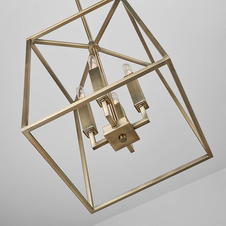Image 3 Capital Lighting- Thea 4-Light Lantern Foyer- 12" Aged Brass more views