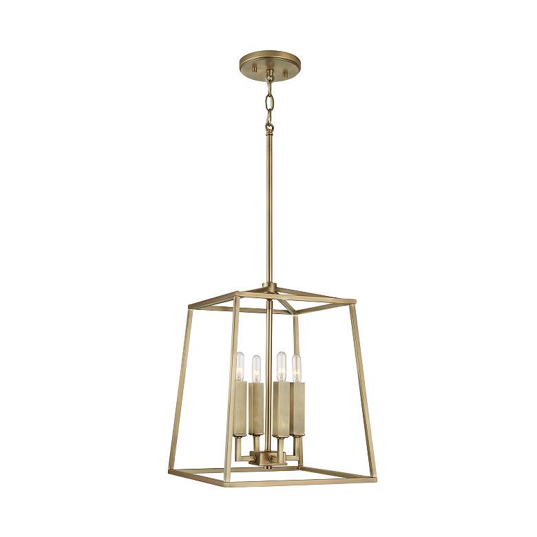 Image 4 Capital Lighting- Thea 4-Light Lantern Foyer- 12" Aged Brass more views