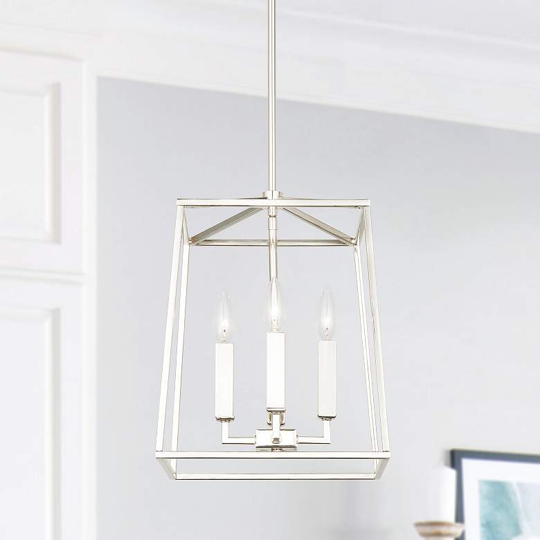 Image 1 Capital Lighting- Thea 4-Light Lantern Foyer- 12" Polished Nickel