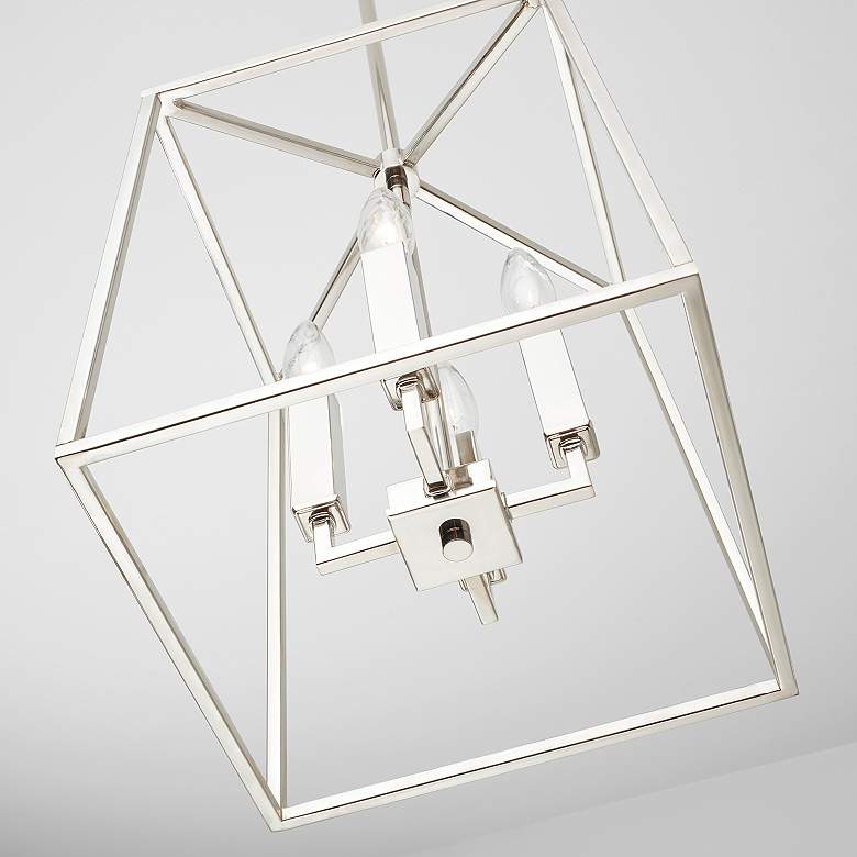 Image 3 Capital Lighting- Thea 4-Light Lantern Foyer- 12" Polished Nickel more views