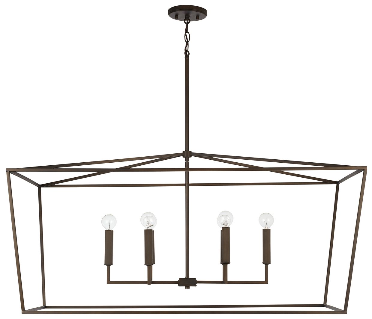 Image 2 Capital Lighting Thea 6 Light Linear Chandelier 42" Oil Rubbed Bronze