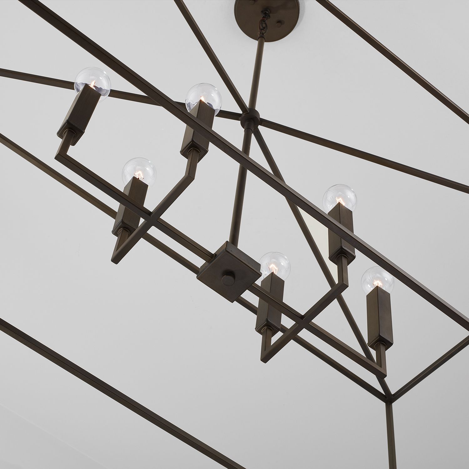 Image 3 Capital Lighting Thea 6 Light Linear Chandelier 42" Oil Rubbed Bronze more views