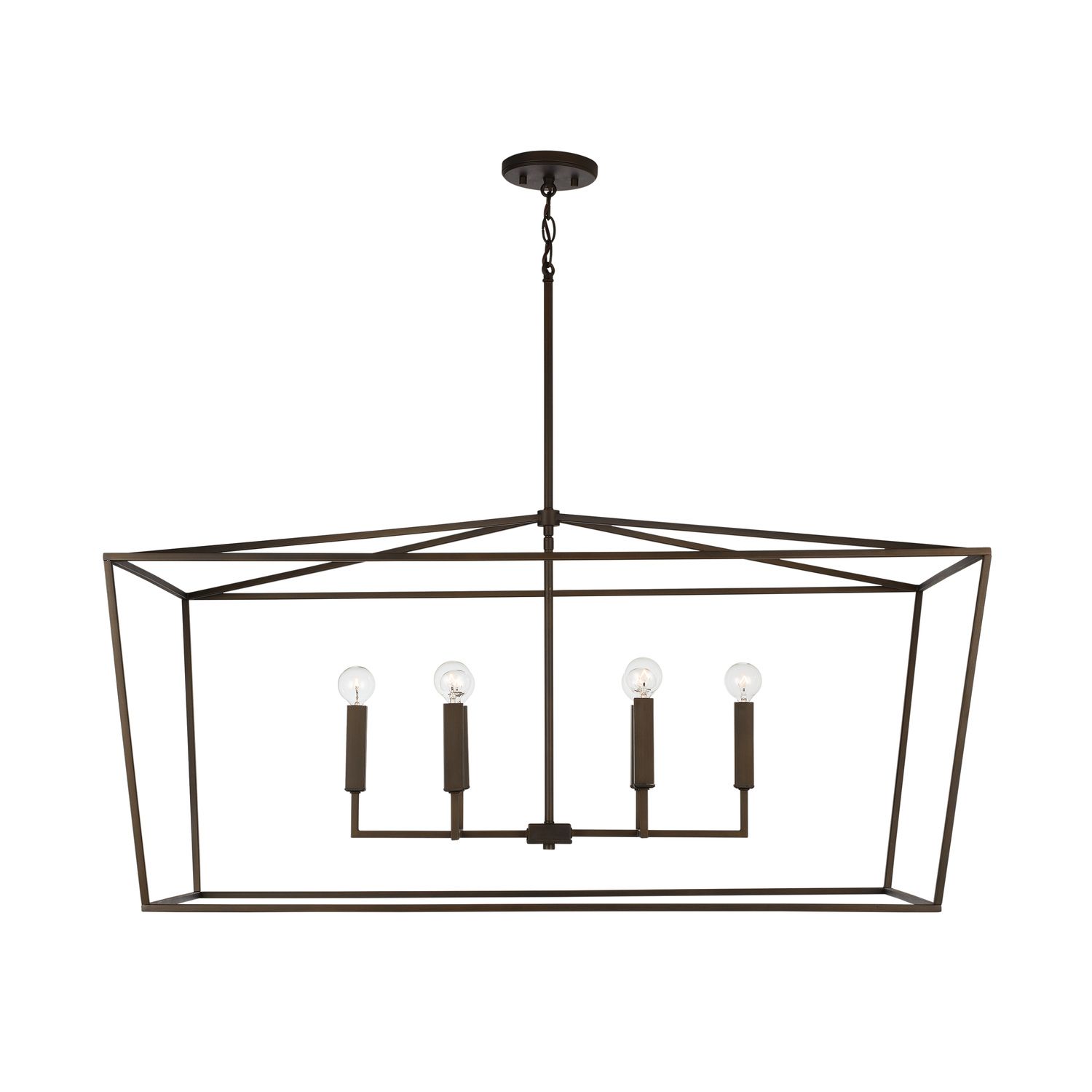 Image 5 Capital Lighting Thea 6 Light Linear Chandelier 42" Oil Rubbed Bronze more views