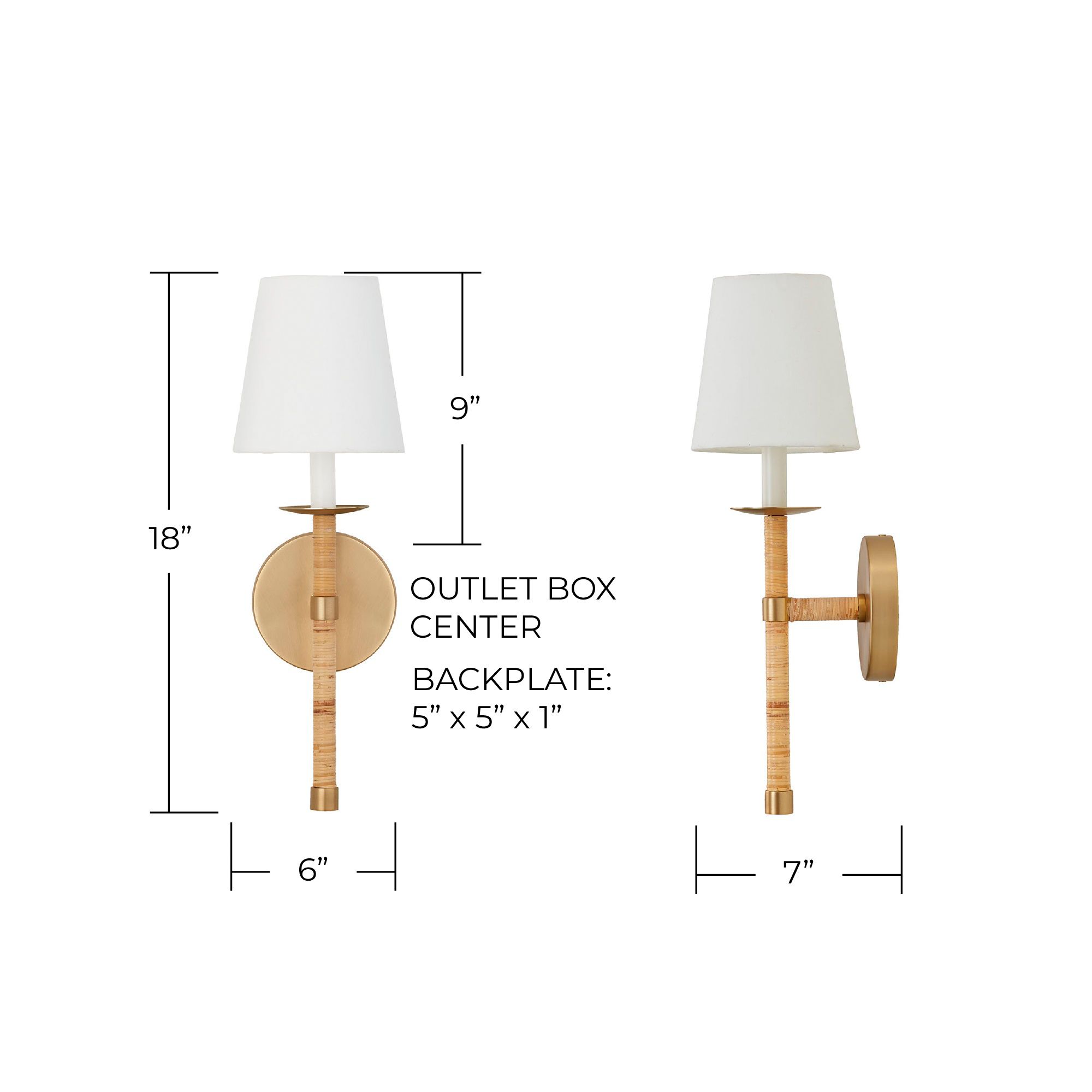 Image 7 Capital Lighting Tulum 1 Light Sconce 6" Matte Brass more views