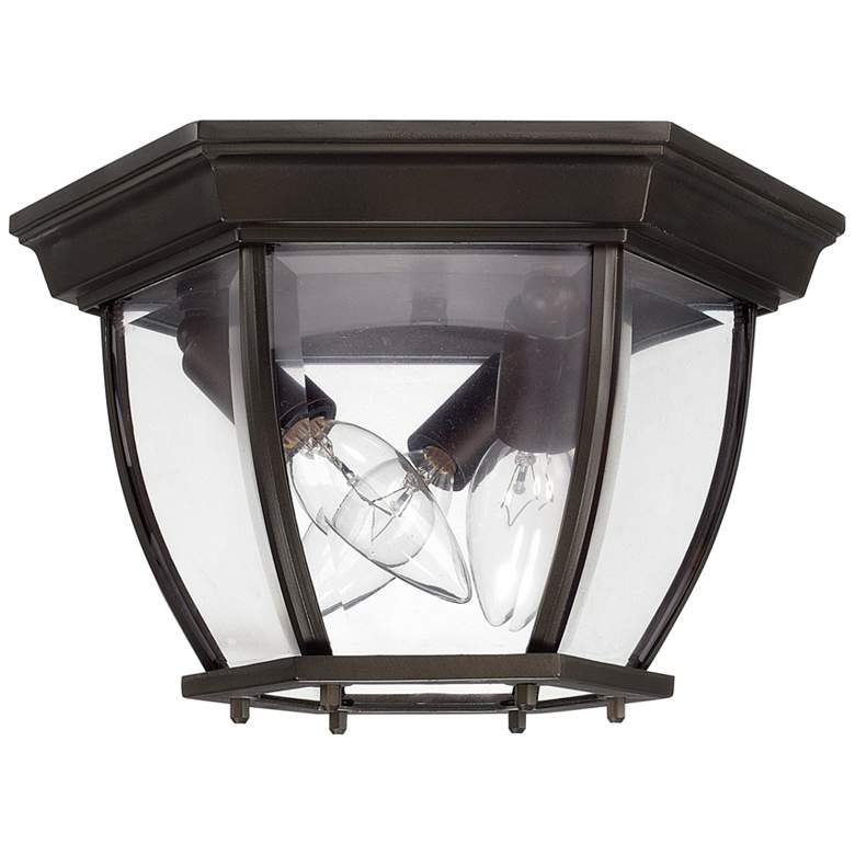 Image 1 Capital Lighting Twist 10 3/4" Bronze 3-Light Outdoor Ceiling Light