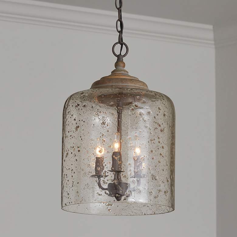 Image 1 Capital Lighting Tybee 12 1/2" Wide 3-Light Nordic Grey Glass Pendant