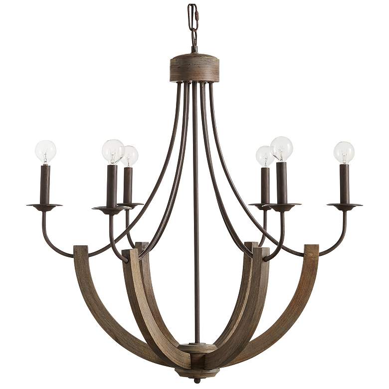 Image 1 Capital Lighting Tybee 6 Light Chandelier Nordic Grey