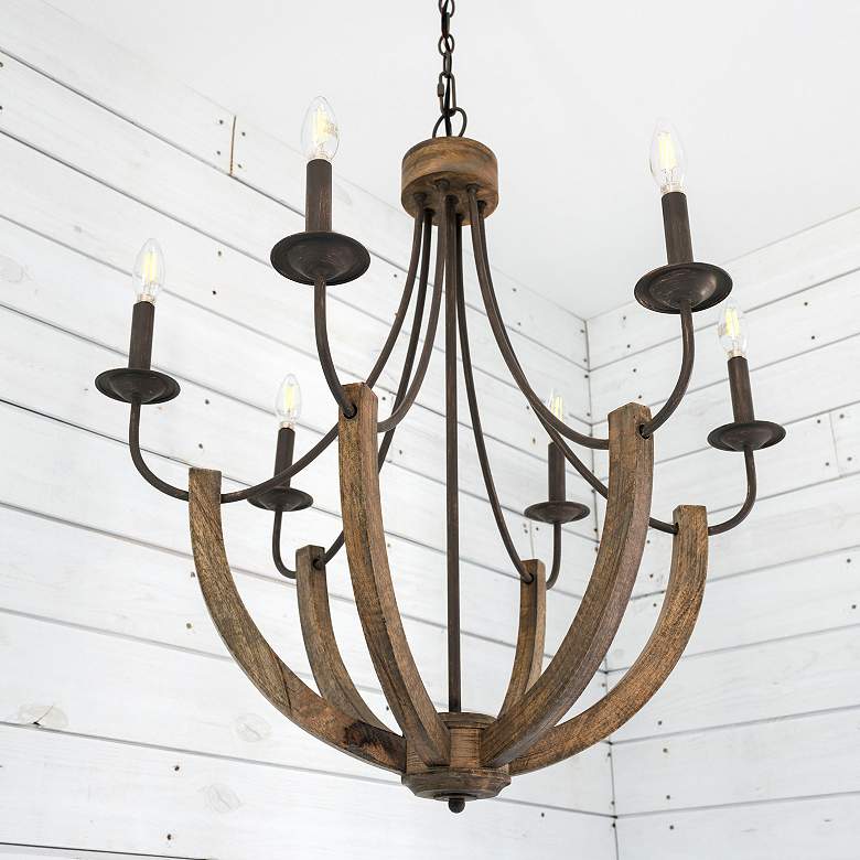 Image 4 Capital Lighting Tybee 6 Light Chandelier Nordic Grey more views