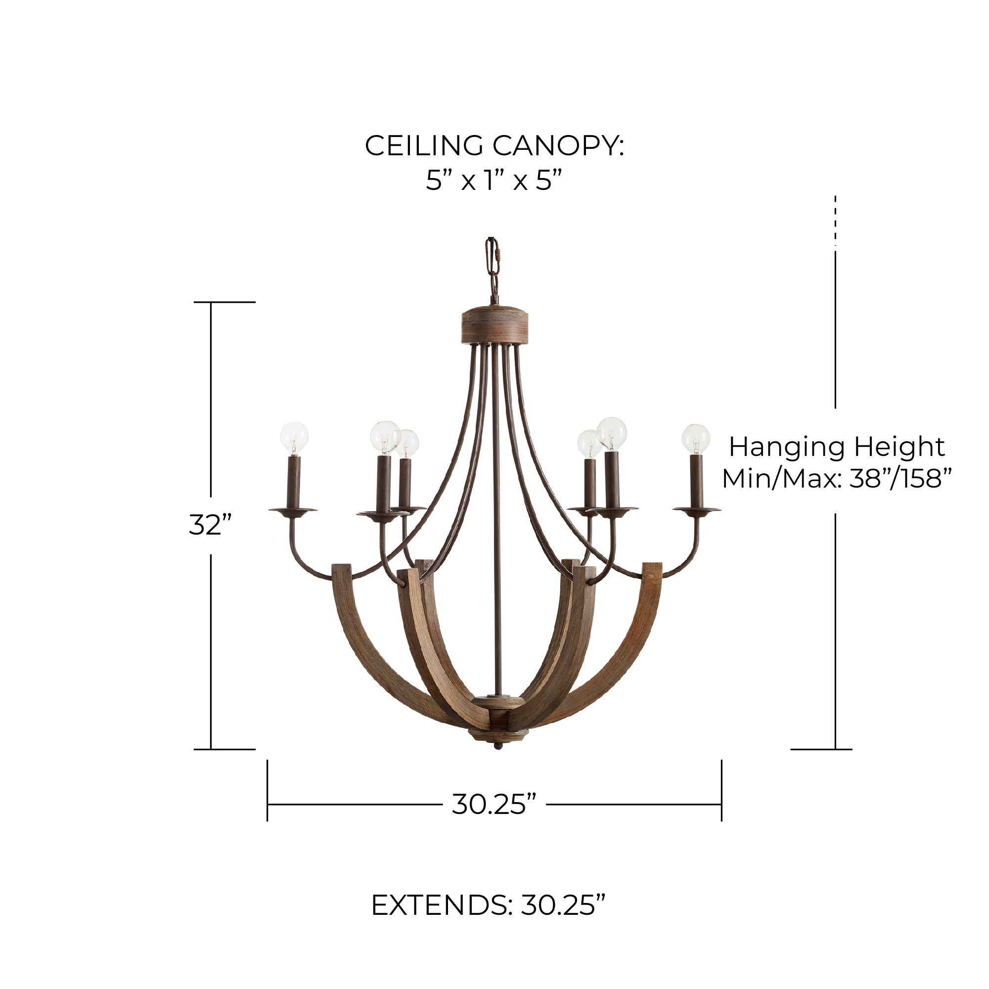 Image 7 Capital Lighting Tybee 6 Light Chandelier Nordic Grey more views