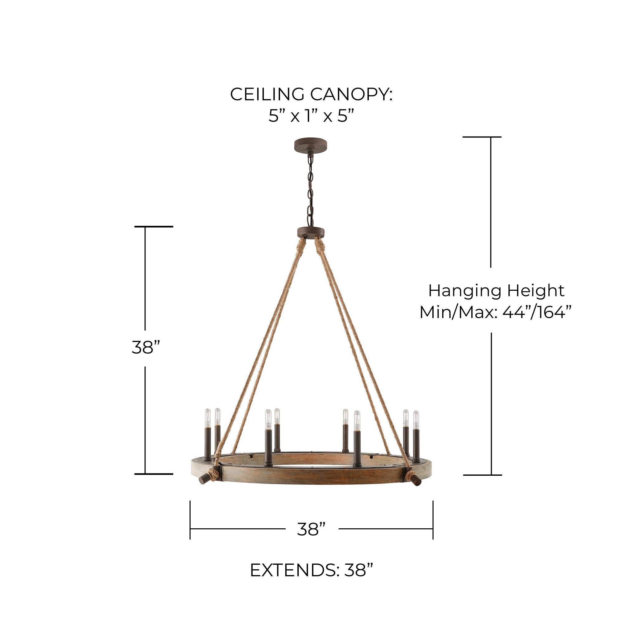 Image 4 Capital Lighting Tybee 8 Light Chandelier 38" Nordic Grey more views
