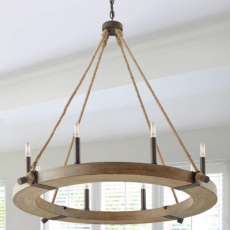 Image 1 Capital Lighting Tybee 8 Light Chandelier Nordic Grey