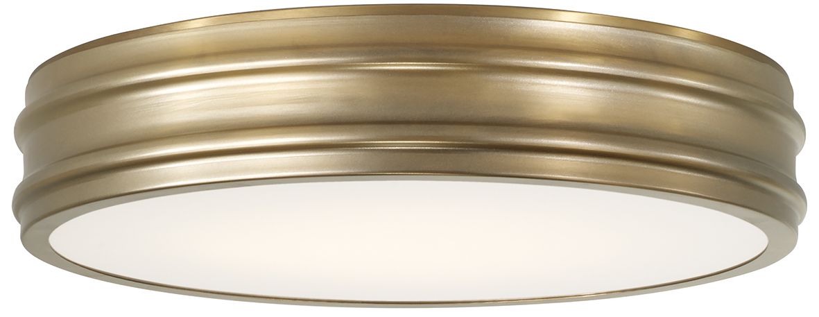Image 2 Capital Lighting Vale 1 Light Flush 16" Aged Brass