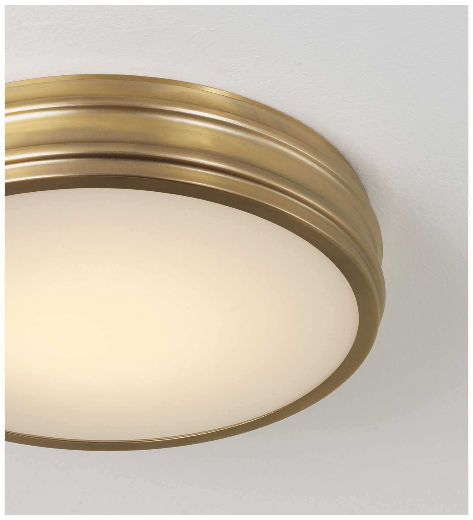 Image 3 Capital Lighting Vale 1 Light Flush 16" Aged Brass more views
