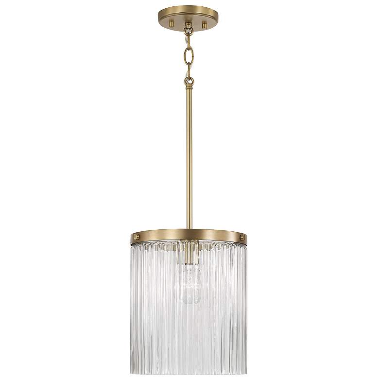 Image 1 Capital Lighting Vaughn 1 Light Pendant 10" Aged Brass