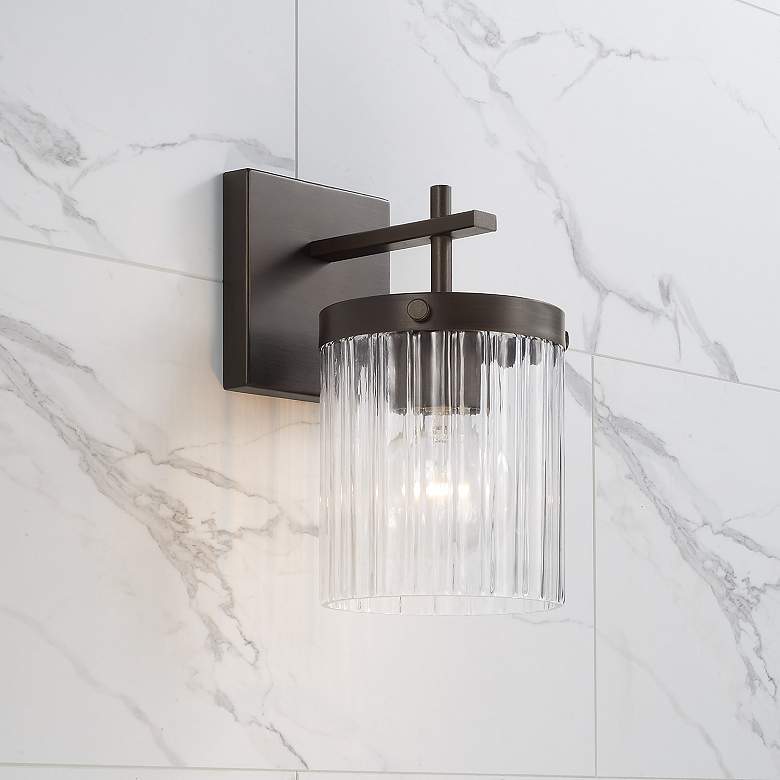 Image 1 Capital Lighting Vaughn 1 Light Sconce 5.5" Oil Rubbed Bronze