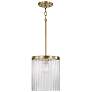 2_Capital Lighting Vaughn 10" Aged Brass Textured Glass Mini-Pendant