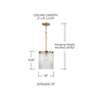 4_Capital Lighting Vaughn 10" Aged Brass Textured Glass Mini-Pendant more views