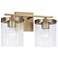 Capital Lighting Vaughn 2 Light Vanity 14.5" Aged Brass