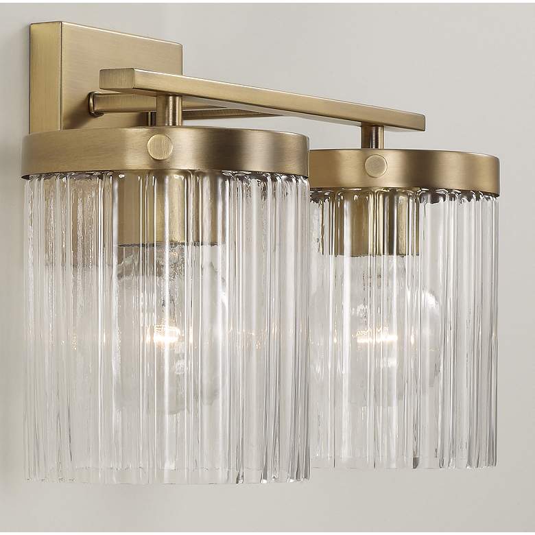 Image 4 Capital Lighting Vaughn 2 Light Vanity 14.5" Aged Brass more views