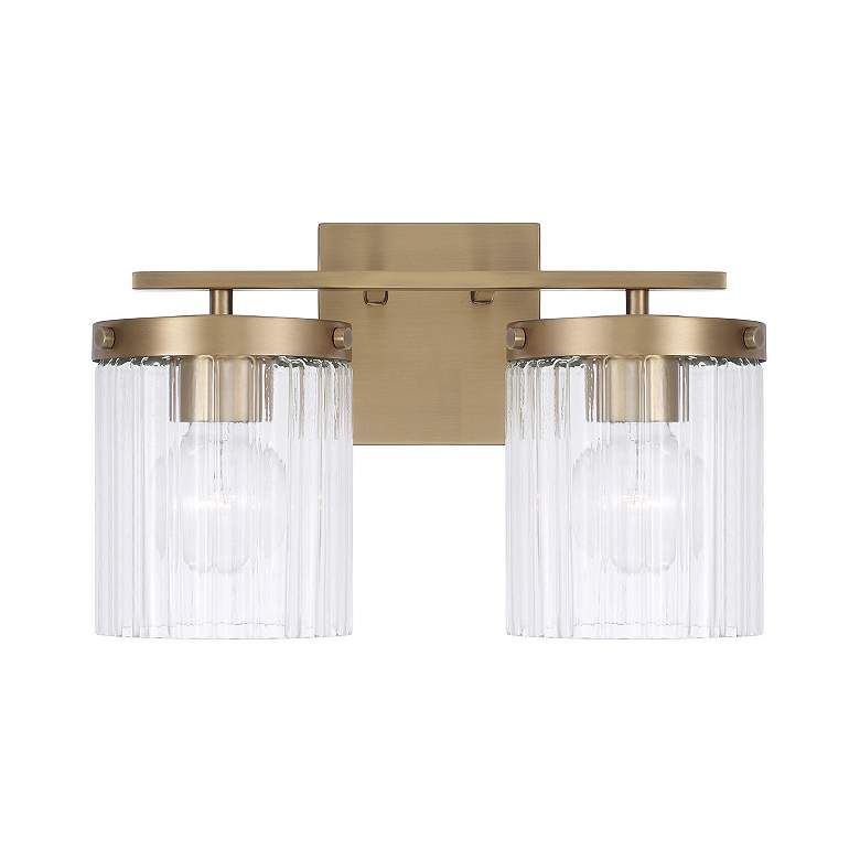 Image 5 Capital Lighting Vaughn 2 Light Vanity 14.5" Aged Brass more views