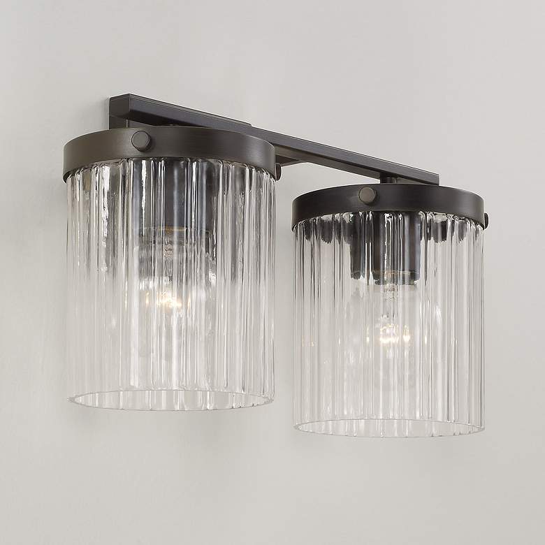 Image 1 Capital Lighting Vaughn 2 Light Vanity 14.5" Oil Rubbed Bronze