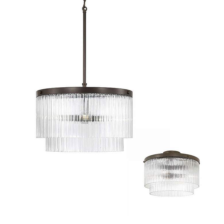 Image 3 Capital Lighting Vaughn 3 Light Pendant 16" Oil Rubbed Bronze more views
