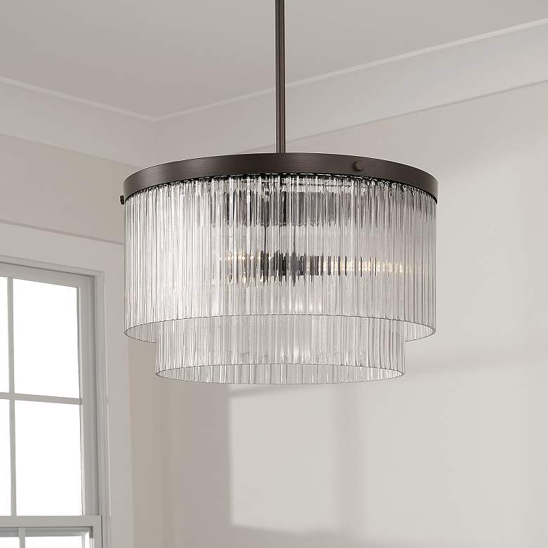 Image 4 Capital Lighting Vaughn 3 Light Pendant 16" Oil Rubbed Bronze more views