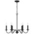 Capital Lighting Vincent 26" Wide 6-Light Black Iron Chandelier