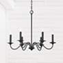 1_Capital Lighting Vincent 26" Wide 6-Light Black Iron Chandelier
