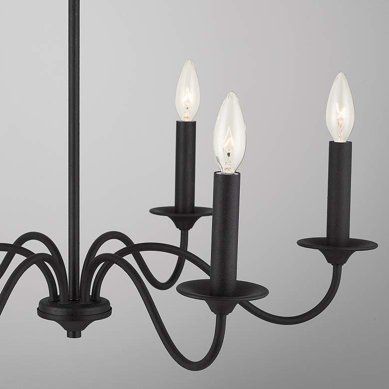 Image 3 Capital Lighting Vincent 26" Wide 6-Light Black Iron Chandelier more views