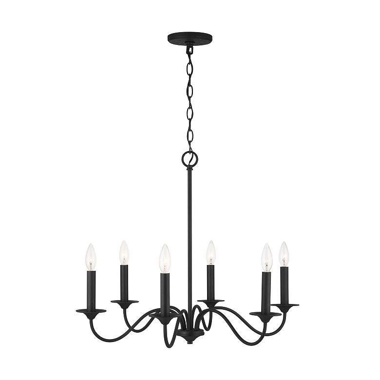 Image 4 Capital Lighting Vincent 26" Wide 6-Light Black Iron Chandelier more views