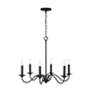 4_Capital Lighting Vincent 26" Wide 6-Light Black Iron Chandelier more views