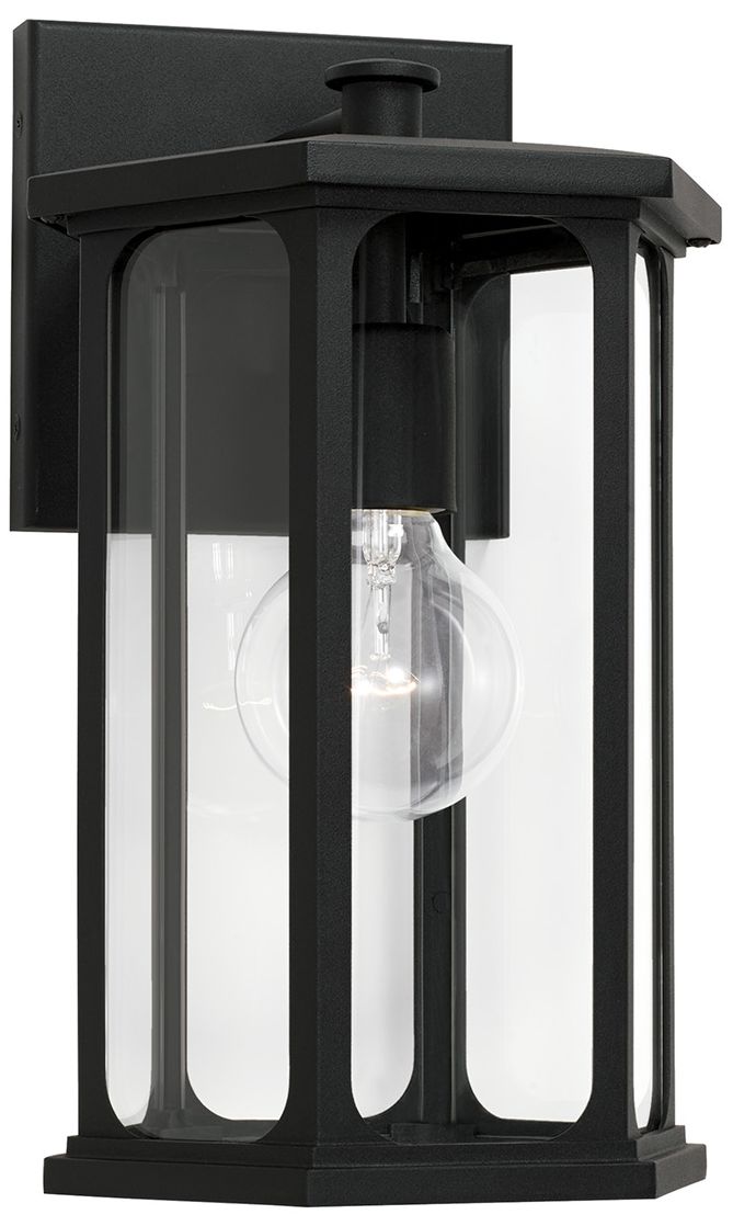 Capital Lighting Walton 1 Light Outdoor Wall lantern 8" Black