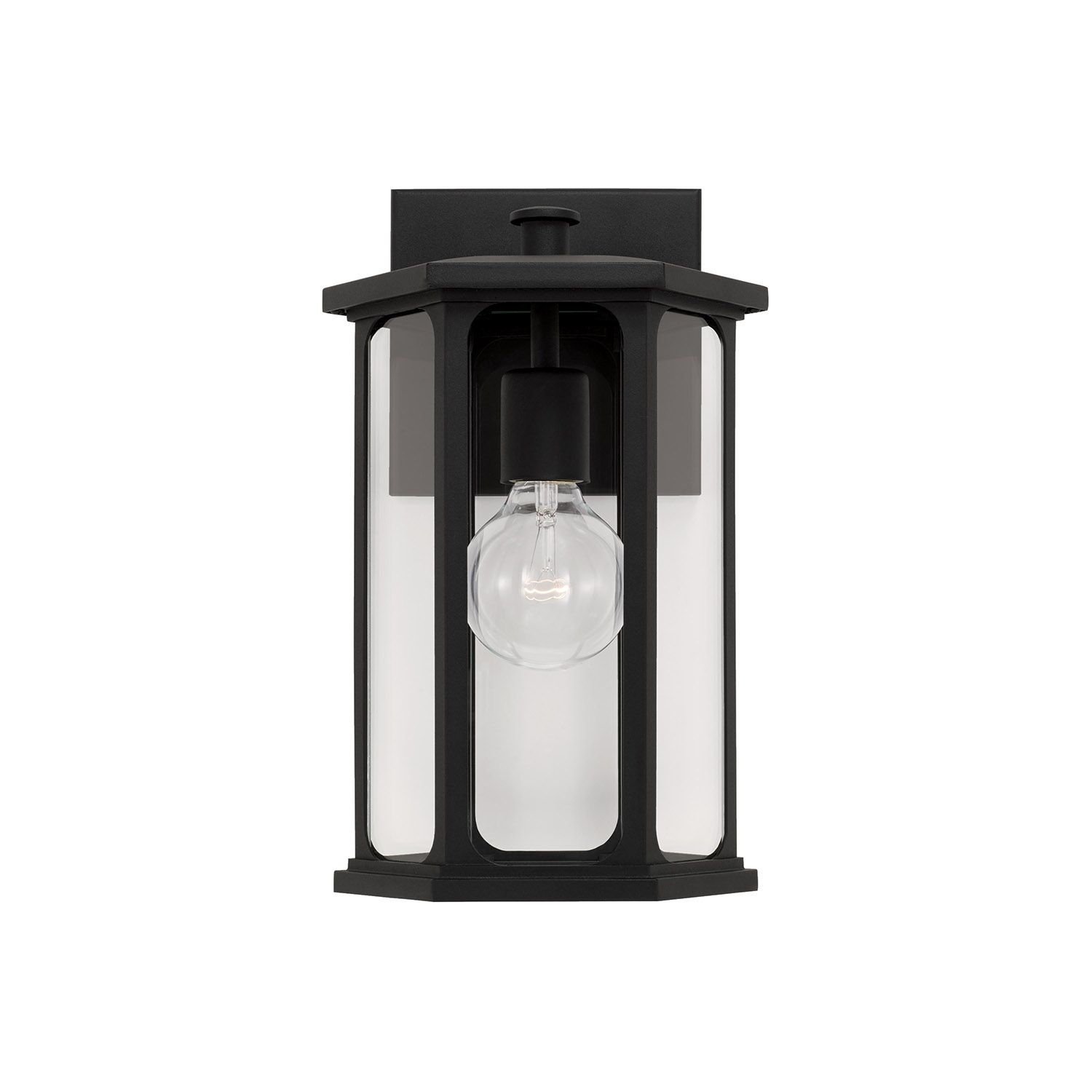 Image 5 Capital Lighting Walton 1 Light Outdoor Wall lantern 8" Black more views
