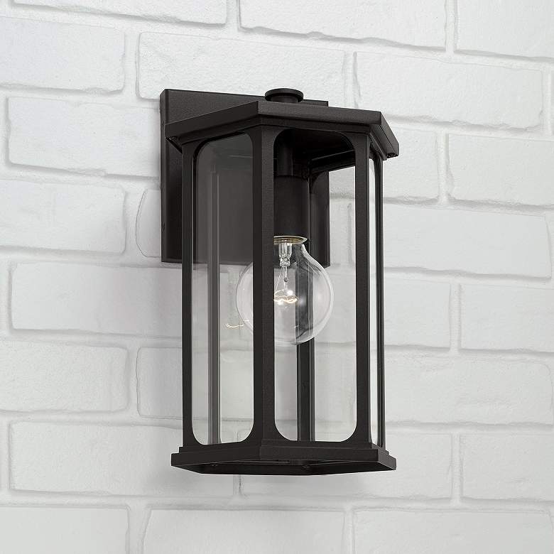 Image 1 Capital Lighting Walton 1 Light Outdoor Wall-Lantern Black