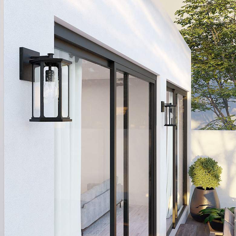 Image 3 Capital Lighting Walton 1 Light Outdoor Wall-Lantern Black more views