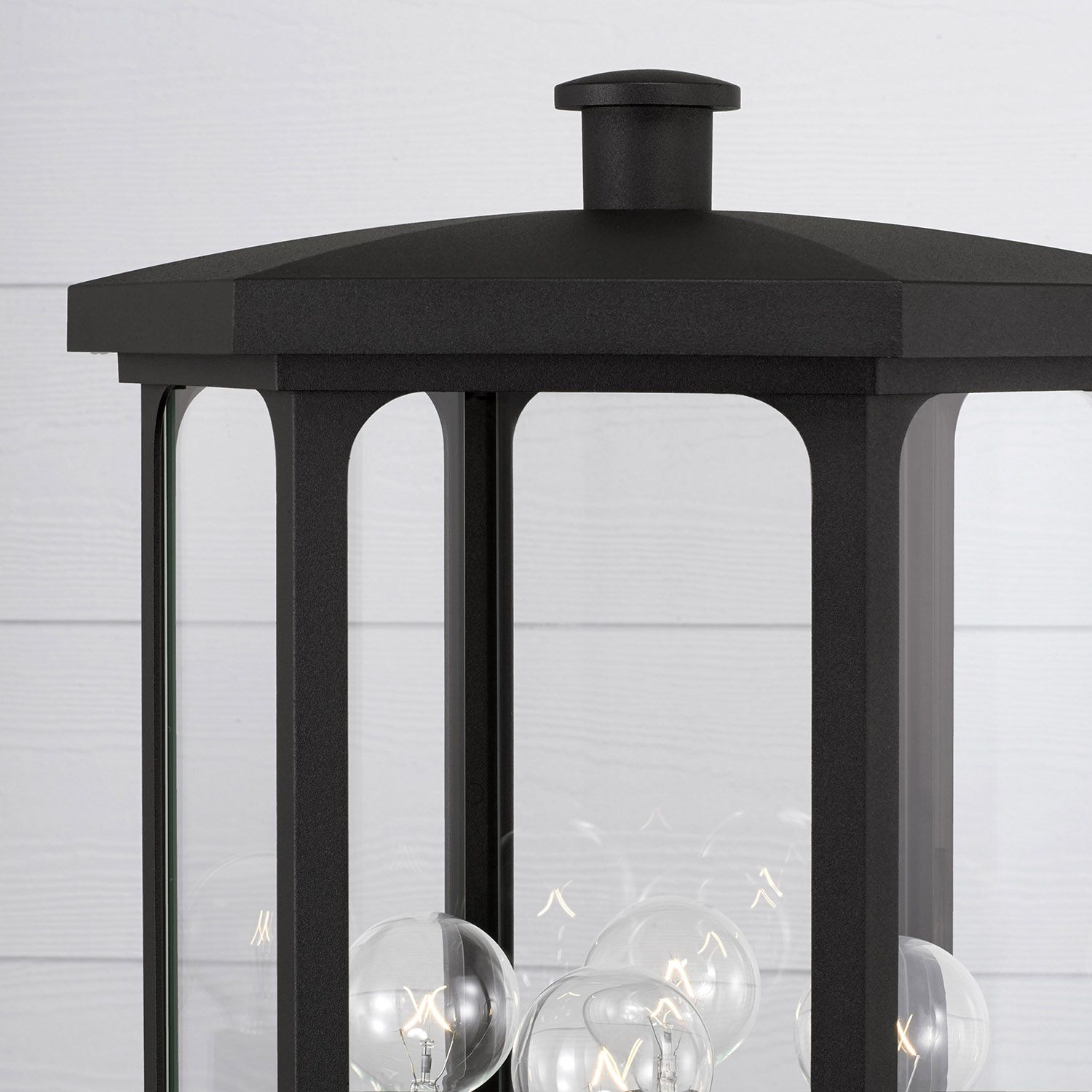 Image 3 Capital Lighting Walton 4 Light Outdoor Post lantern 12" Black more views