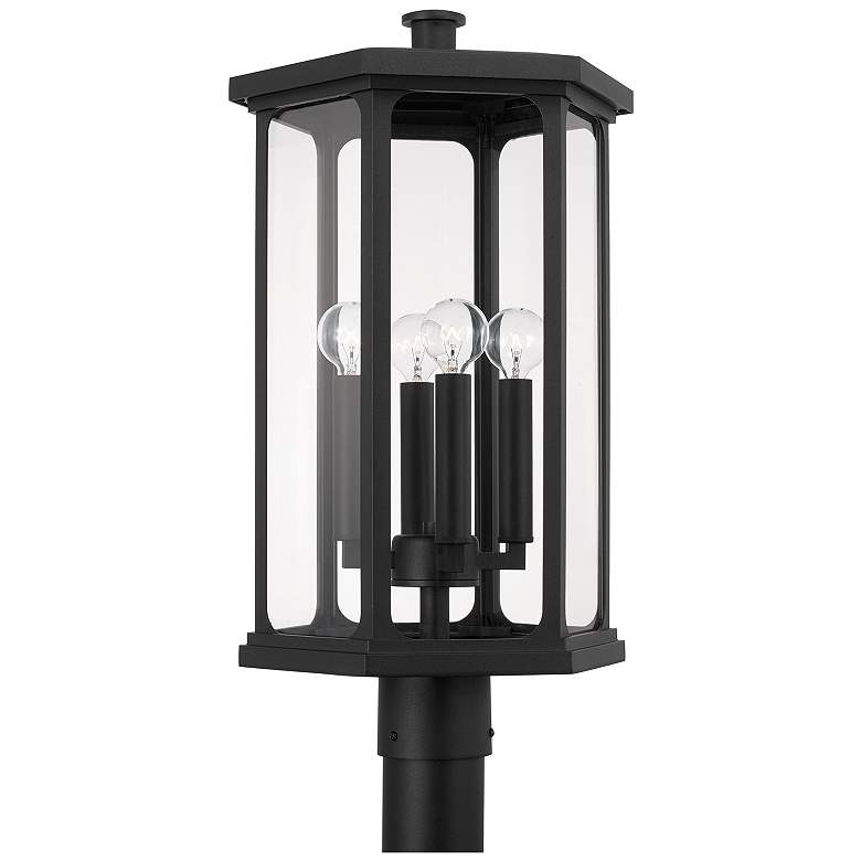 Image 1 Capital Lighting Walton 4 Light Outdoor Post-Lantern Black