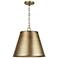 Capital Lighting Welker 1 Light Pendant Aged Brass