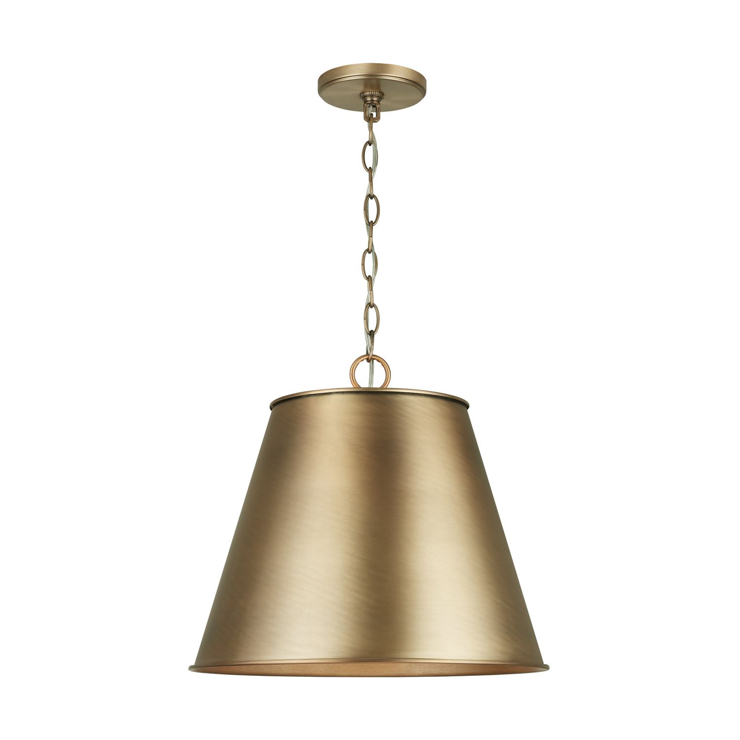 Capital Lighting Welker 1 Light Pendant Aged Brass