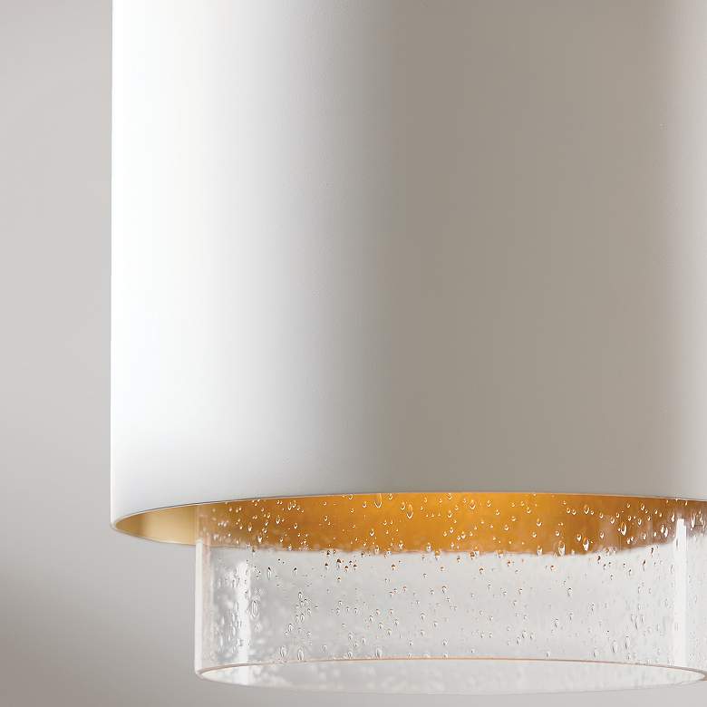 Image 4 Capital Lighting Weller 1 Light Pendant 11.5" Matte Brass and White more views