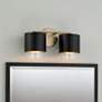 Capital Lighting Weller 2 Light Vanity 15" Matte Brass and Black