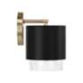 Capital Lighting Weller 2 Light Vanity 15" Matte Brass and Black