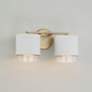 1_Capital Lighting Weller 2 Light Vanity 15" Matte Brass and White