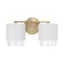 4_Capital Lighting Weller 2 Light Vanity 15" Matte Brass and White more views