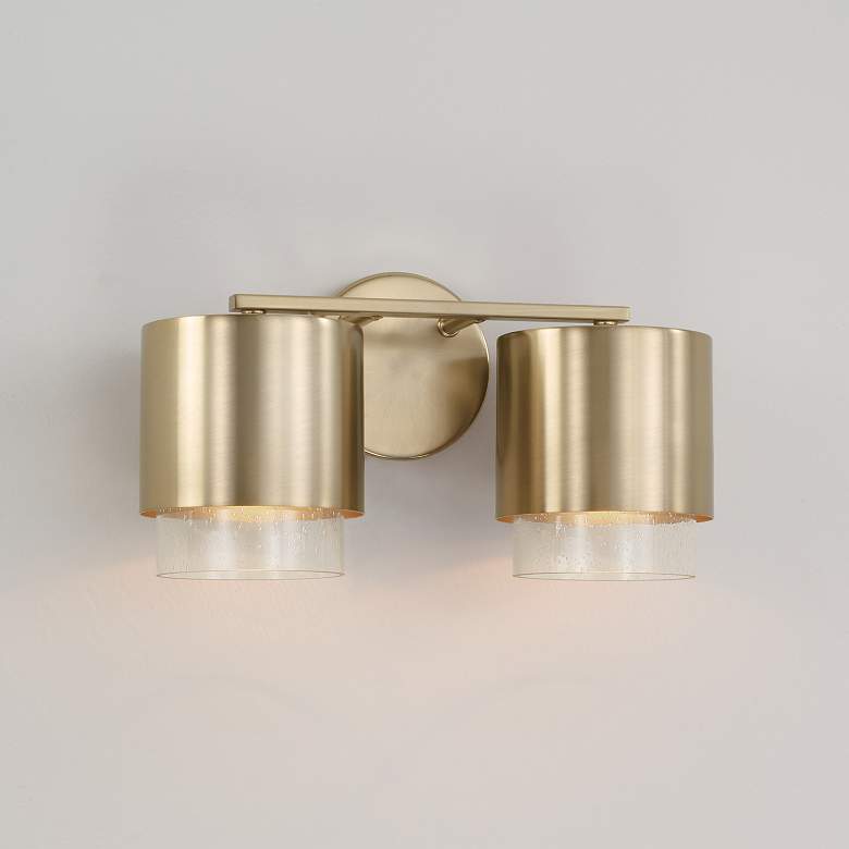 Image 1 Capital Lighting Weller 2 Light Vanity 15" Matte Brass