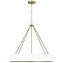 Capital Lighting Weller 27 1/2" Brass and White 4-Light Chandelier
