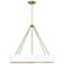 Capital Lighting Weller 27 1/2" Brass and White 4-Light Chandelier